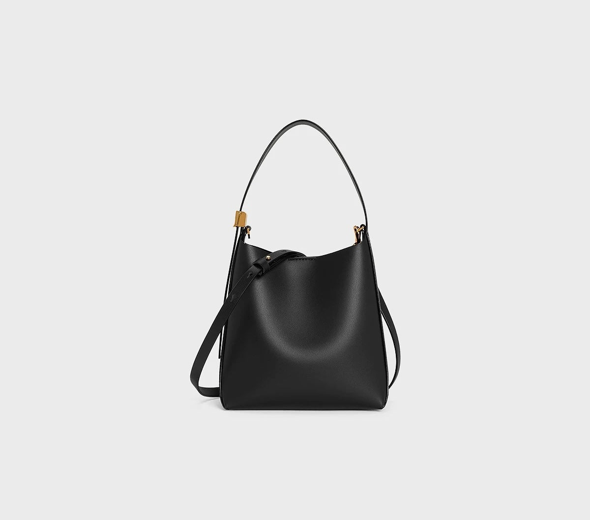 Large Capacity Soft Empire Shoulder Bag  Designer Natural Grain Leather Crossbody Bag Fabric Lining Handbag